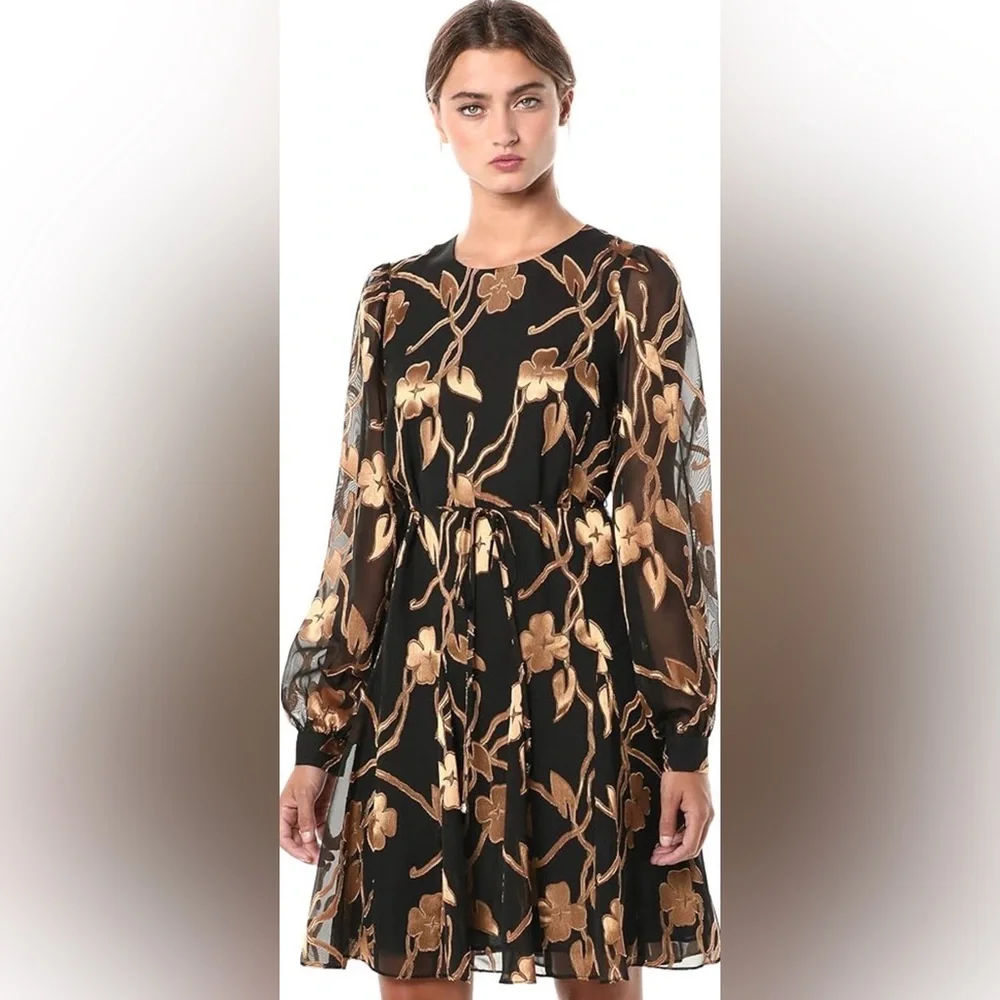 TOMMY HILFIGER Black Long Sleeved Dress 4 - Picture 1 of 12